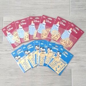 Cinderella Pluto Disney brass stencil Lot of 12 NEW Plaid dealer lot or party